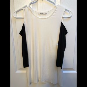 Bailey44 black open shoulder top
